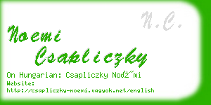 noemi csapliczky business card